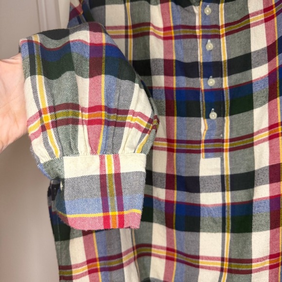 The Great Womens Plaid Button Up Shirt Long Sleeve Multicolor Size 0 - Picture 4 of 11